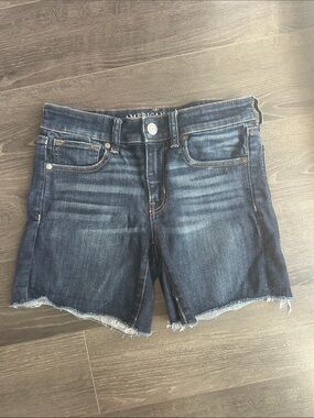 American Eagle Outfitters Dark Blue Denim Jean Shorts